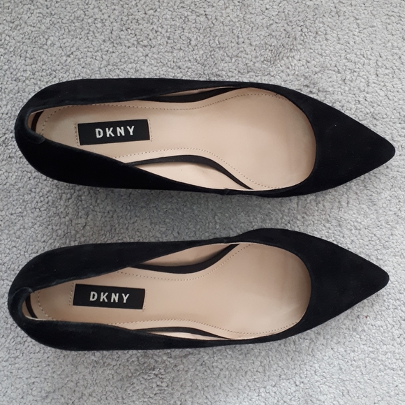 DKNY Black Suede Pumps - Picture 1 of 8